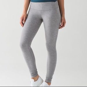 Full Length Light Gray Lululemon Leggings